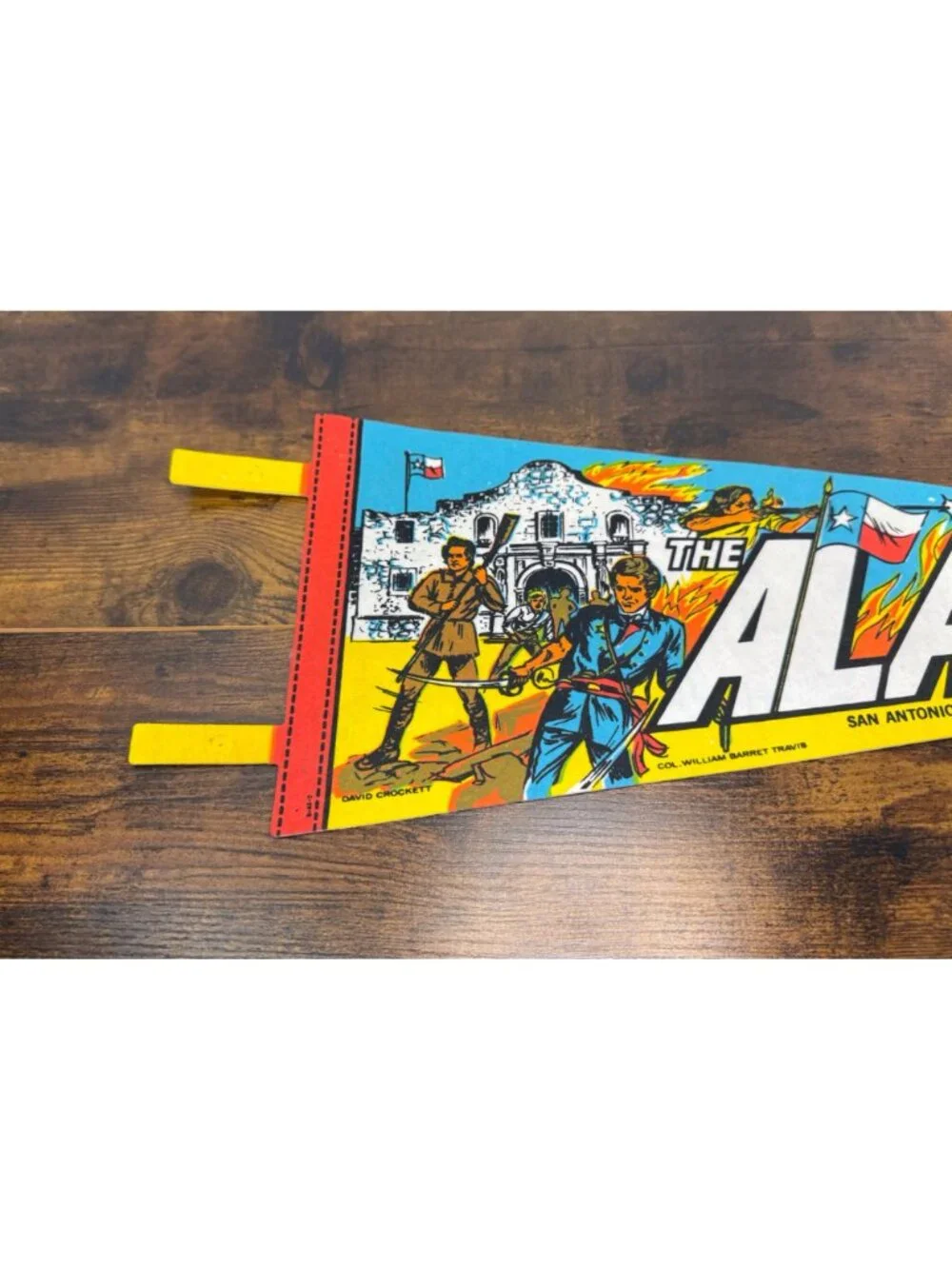 The Alamo Vintage Felt Pennant San Antonio Texas Souvenir 25 inches